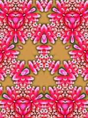 decorative digital kaleidoscope pattern floral