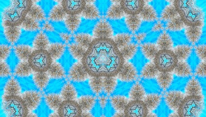 a decorative floral digital kaleidoscope pattern 