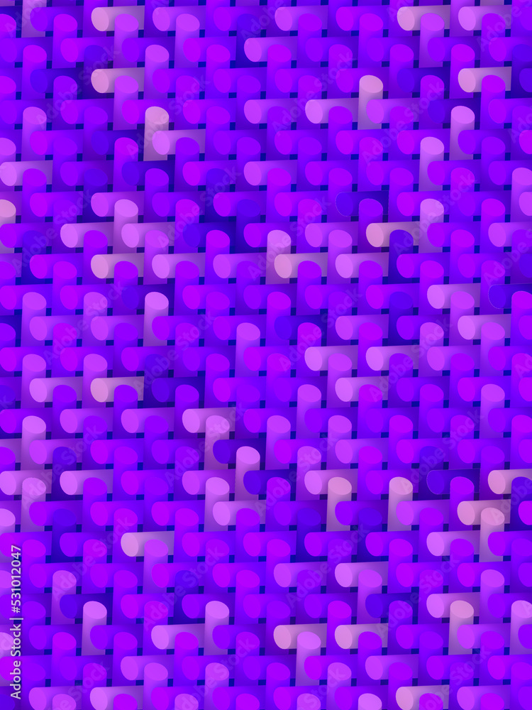 Aufkleber pattern of multi colored cylinders. modern background. 3d rendering digital illustration