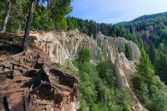 The Earth Pyramids of Perca. South Tyrol, Italy