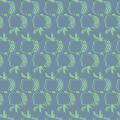 apples fruit vector seamless pattern