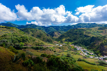 Fototapeta na wymiar Landscape, vegetation and mountains of azores