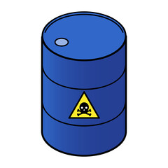 Isometric hazard barrel icon