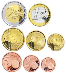  Euro Münzen   Euro coins  - obrazy, fototapety, plakaty