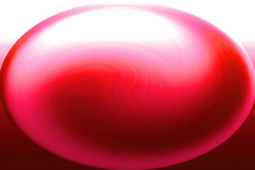 深い赤のグラデーションのある透明感のある大きな楕円