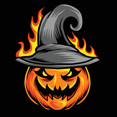 Halloween illustration design. Can be used for posters, book covers, logos, posters, etc