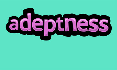 ADEPTNESS writing vector design on a blue background