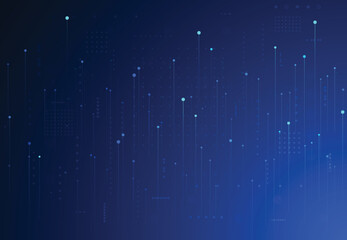 Big data visualization. Abstract technology innovation communication concept digital blue design background. Vector illustration