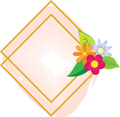  floral frame logo wedding frame invitation card template vector illustration