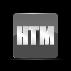 HTM File Vector Icon, Flat Design Style