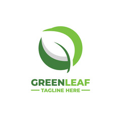 Leaf simple flat logo vector