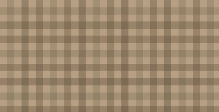 Beige Brown Plaid Flannel Background Vector Illustration.