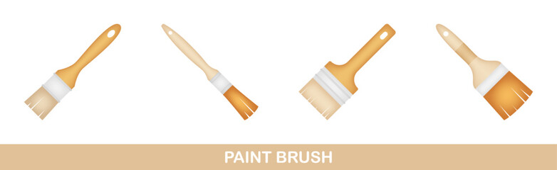 Set of Paint brush isolated on white background
