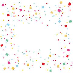 Colorful confetti background frame illustration