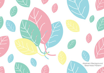 Abstract Background Seamless Pattern Candy Colored Leaves