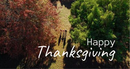 Digitally generated image of happy thanksgiving 4k