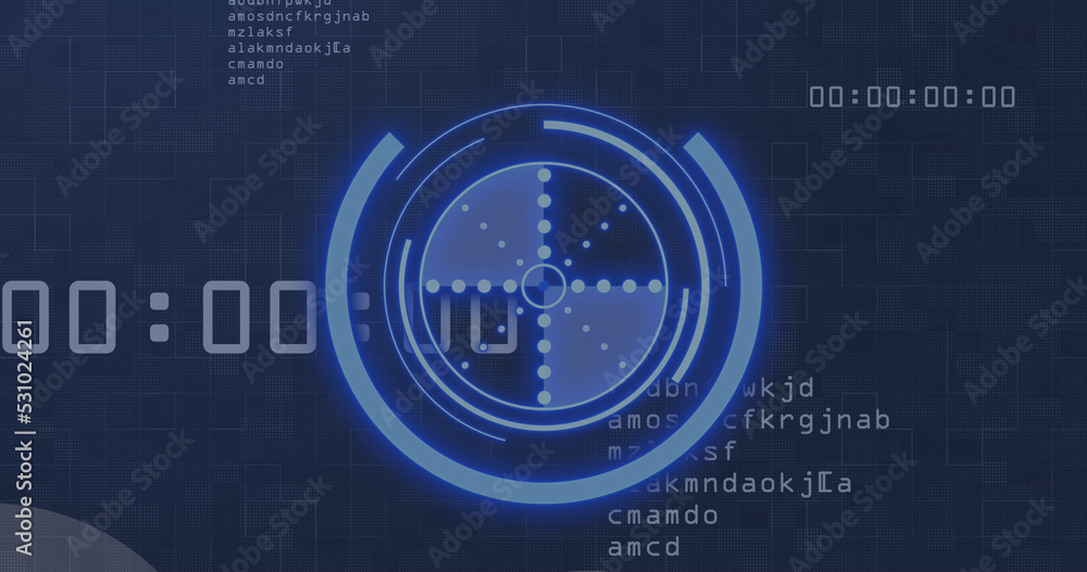 Poster image of scope scanning and icons over data processing