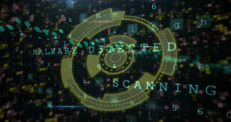 Image of scope scanning and data processing over moving columns