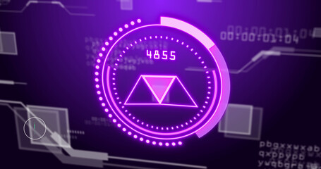 Image of scope scanning with icons over data processing