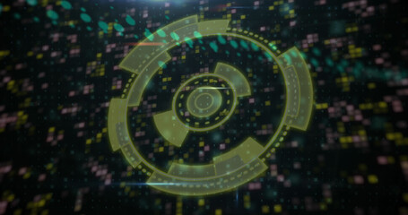 Image of scope scanning and data processing over moving columns