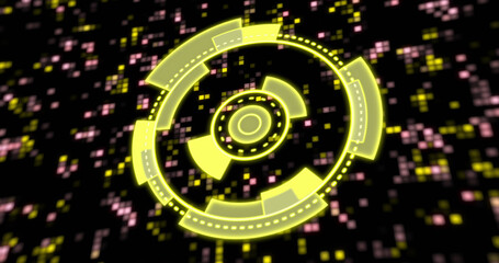Image of scope scanning and data processing over moving columns