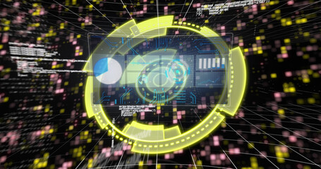 Image of scope scanning and data processing over moving columns