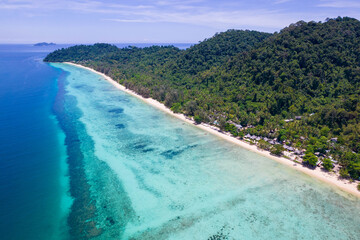 Resort on beautiful tropical island beach