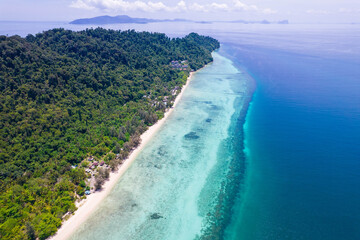 Resort on beautiful tropical island beach
