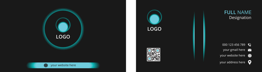 Elegant minimal professional business card template.