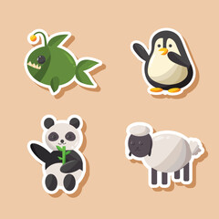 Cute Animal Sticker Set Collection