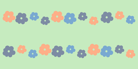 Flowers background. Floral design template for different uses. Vector.