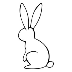 Cute bunny illustration, adorable animal decoration