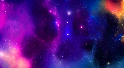 Star field in space a nebula and a gas congestion.