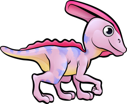 Parasaurolophus Dinosaur Cartoon Character