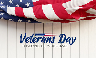 Veterans day is observed every year on November 11, for honoring military veterans who have served in the United States Armed Forces. 3D Rendering - obrazy, fototapety, plakaty