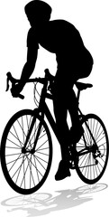 Bike and Bicyclist Silhouette