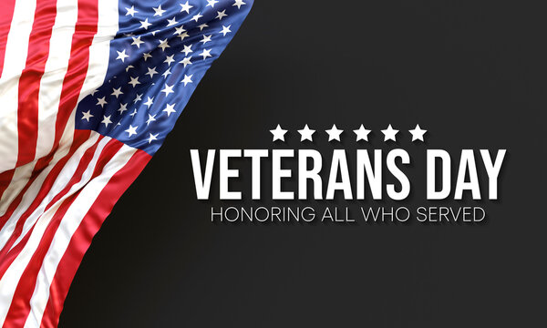 Veterans day is observed every year on November 11, for honoring military veterans who have served in the United States Armed Forces. 3D Rendering