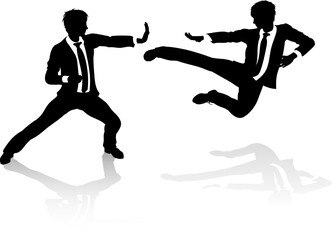 Business Competition Concept People Fighting