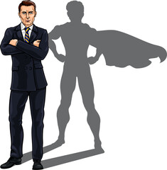 Superhero Business Man