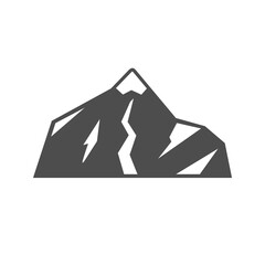 Mountain or hill glyph icon