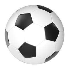 3D rendering illustration of a football soccer ball