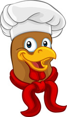 Chicken Chef Rooster Cockerel Cartoon Character