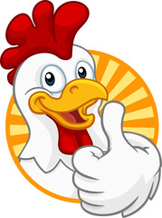 Chicken Cartoon Rooster Cockerel Character