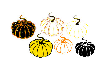 Pumpkin set. PNG illustration with transparent background. For your business.
Design template, for advertising, web, social media, cut stickers