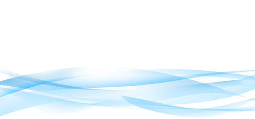 Banner of flowing waves on white background. Copy space