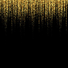 Abstract gold glitter lights vector background with falling sparkle dust. Luxury rich texture.