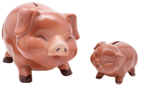 Piggy bank isolated
