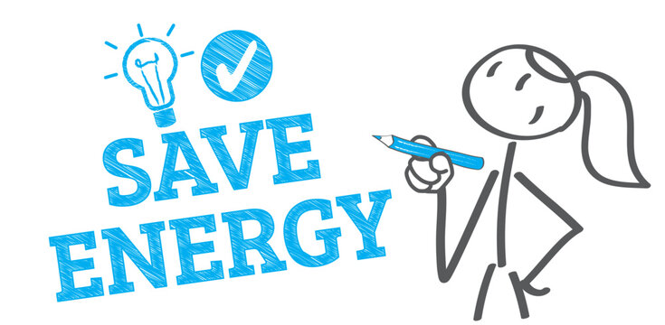 Tips saving energy and energy consulting vector illustration on white background