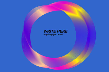 Abstract modern colorful geometric circle ring background. You can use template, banner, gift card, Poster, brochure, book cover, social media posted, booklet design.