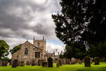 Fototapeta premium Church and a Grave Yard 
